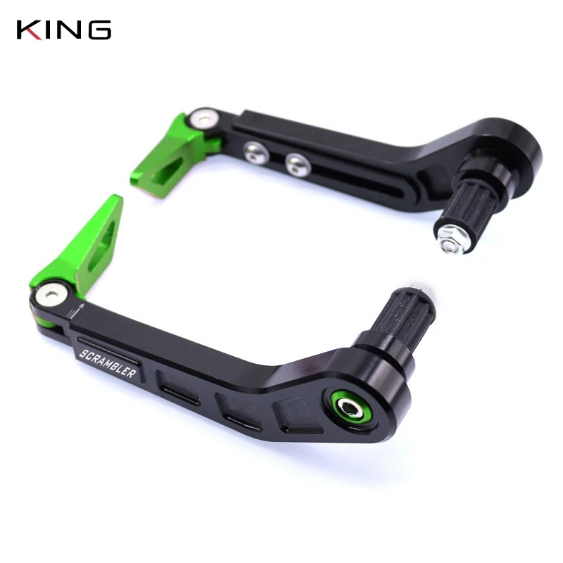 Green logo SCRAMBLER Рычаги тормозного сцепления Защита подходит для Ducati 1098 1098S 1098 триколор скремблер 800 400 аксессуары ручки для руля - Цвет: Green logo SCRAMBLER