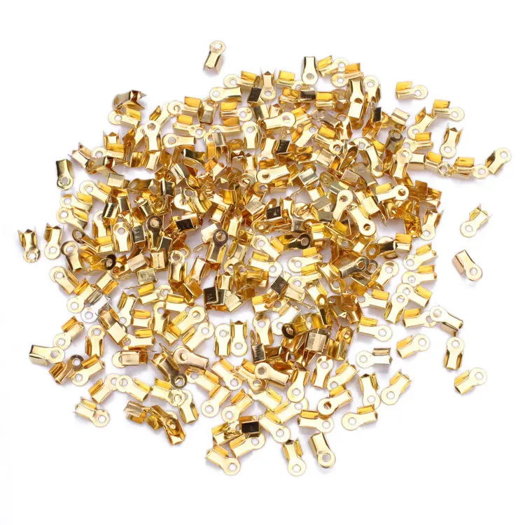 200 шт./лот ожерелье/шнур обжимные концевые наконечники W/Loop 4x9 мм DIY ювелирные