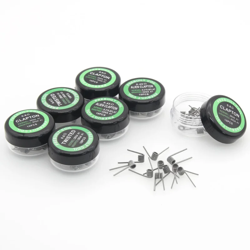

Prebuild катушка Clapton Alien, витое сопротивление нагревательного провода, готовые катушки для RBA RDA RDTA атомайзера, бак, вейп мод