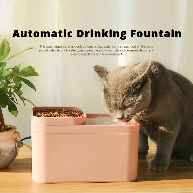 Автоматический водный фонтан с фильтром цикла для кошек щенков котят