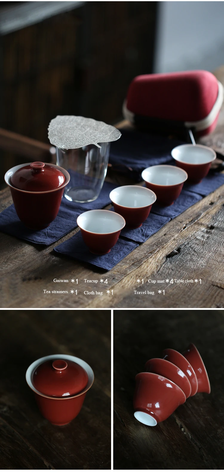 TANGPIN керамический чайник gaiwan Чайные чашки китайский портативный дорожный чайный набор с сумкой для путешествий