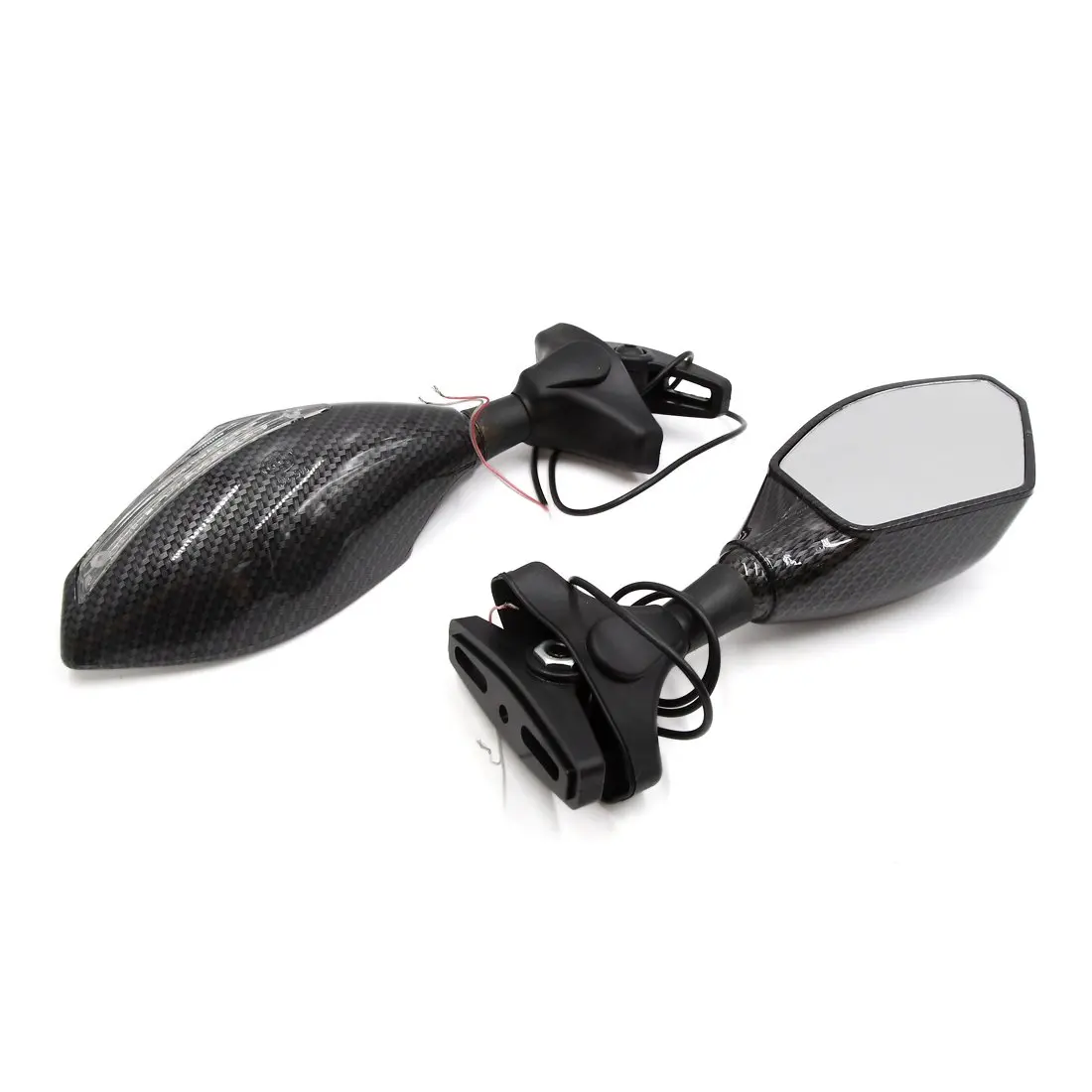 Универсальное зеркало заднего вида для мотоцикла uxcell из углеродного волокна с