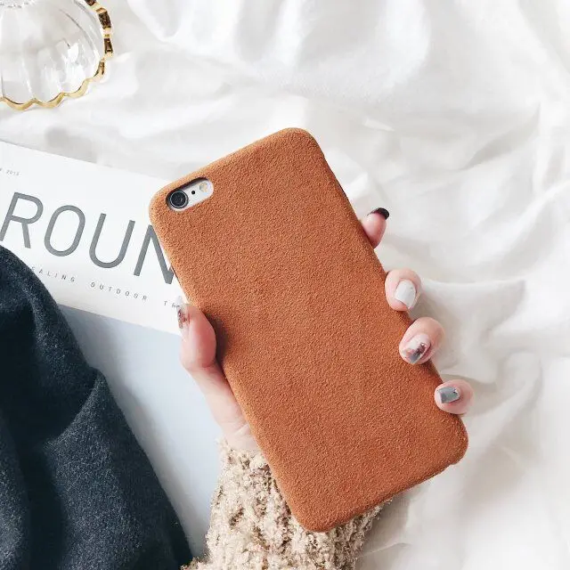 Hxairt Fashion Cute Phone Case Warm Plush 3D Back for iphone 6 6s plus 7 8 6plus X Cover |