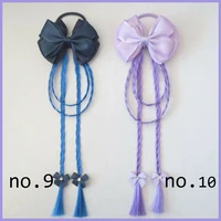 20 girl 3 5 fashion hair plait streamers bow colorful flower wig elastic women