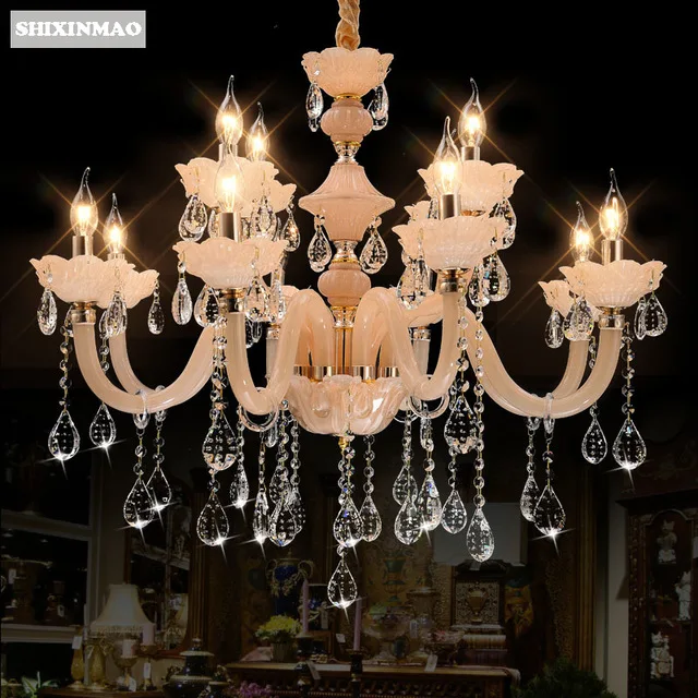 

SHIXNIMAO Luxury candle Crystal Chandelier High imitation jade crystal Crystal Chandelier 6Arm/8Arm/12Arm/15Arm Crystal lamp