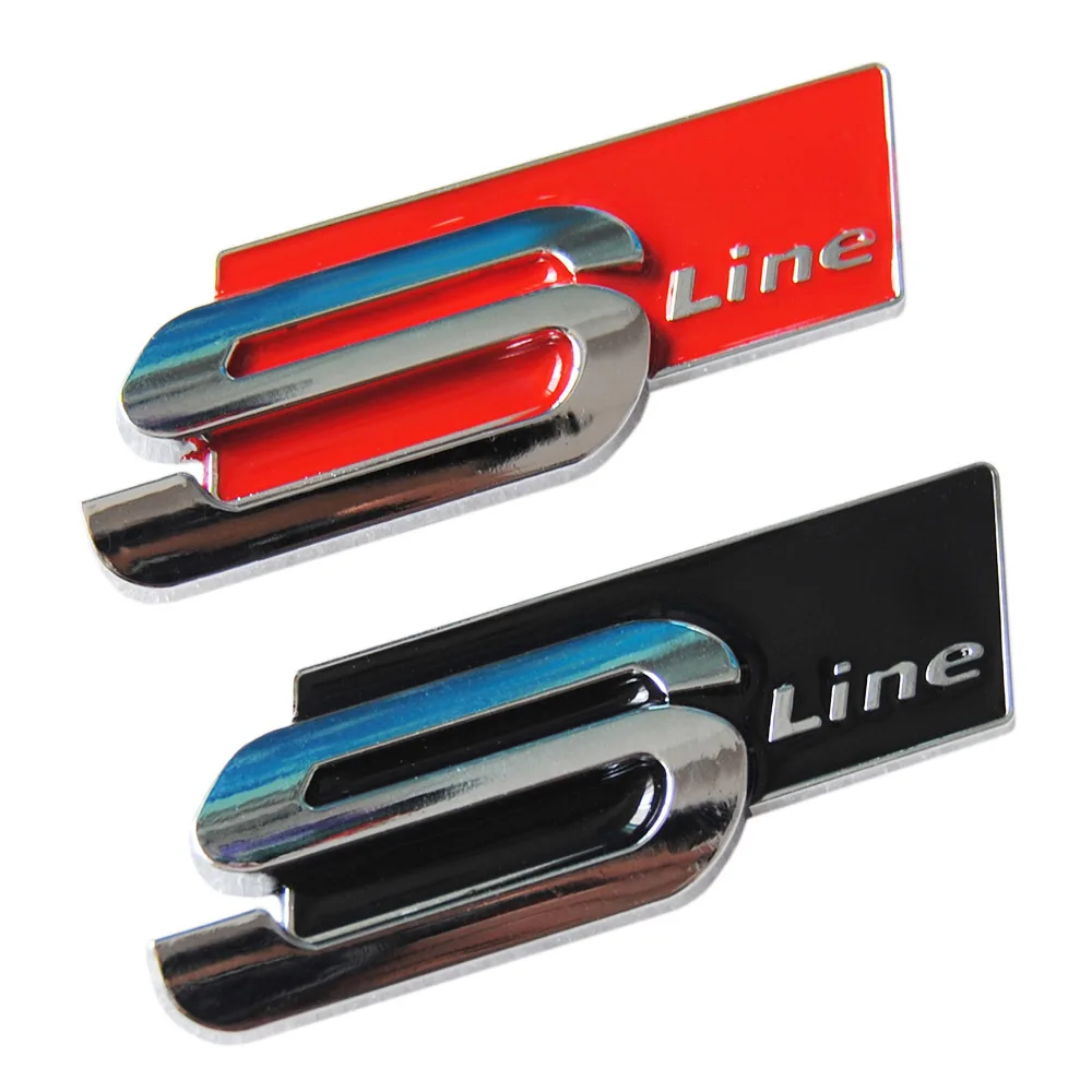 3D автомобиля металла Стикеры Sline S LINE Side Fender задний багажник знак герба Наклейка