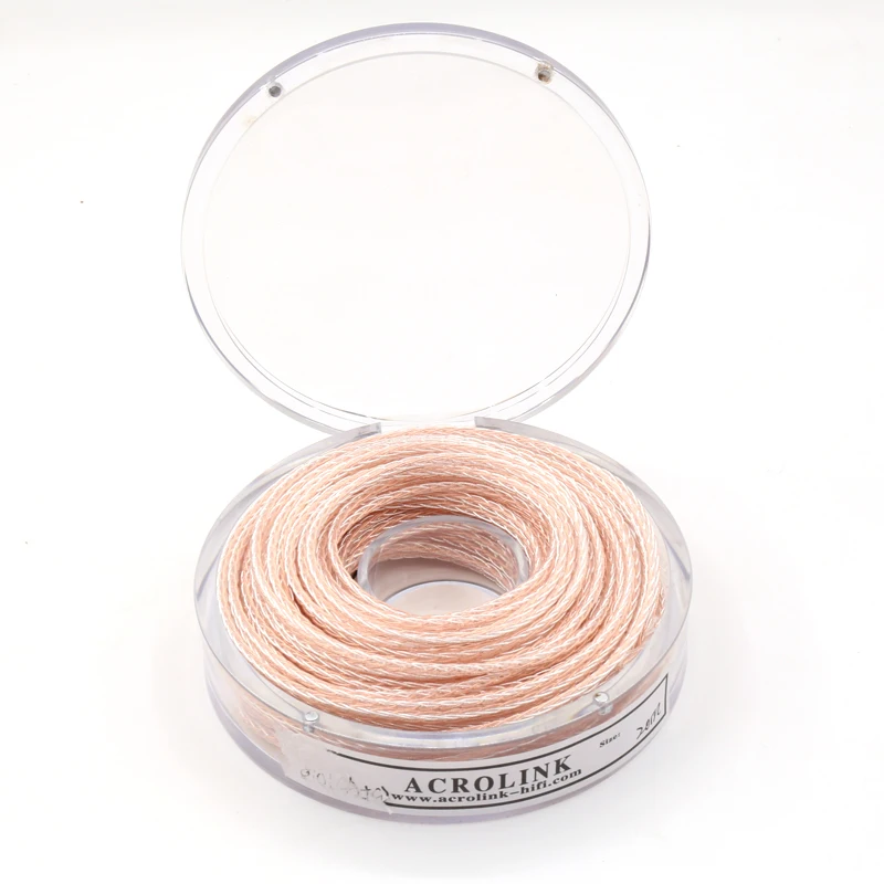 ACROLINK 8 твист кабель OCC медный и посеребренный провод DIY наушники аудио AUX|cable aux|cable