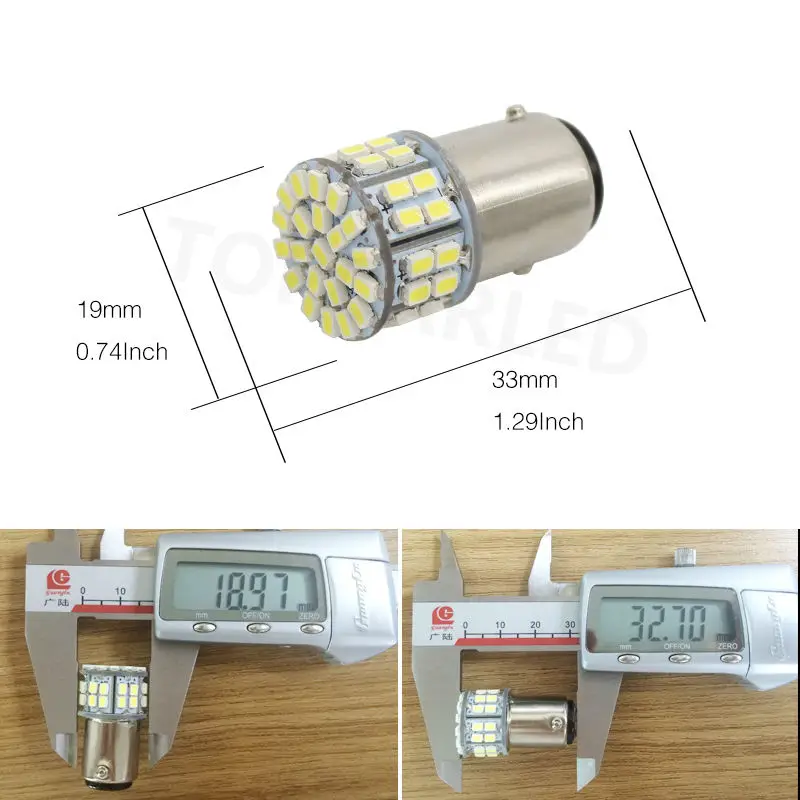 Новинка 10X 1157 1156 bay15d лампочка 50smd 1206 led COB светильник P21/5 Вт стоп-сигнал фонарь