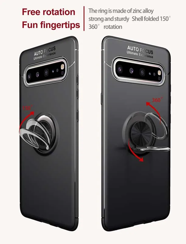 Чехол для samsung Galaxy Note 8, 9, 10 Plus, S8, S9, S10 Lite, S10E, 5G, чехол, автомобильный держатель, силиконовое кольцо, задняя крышка, чехол для телефона