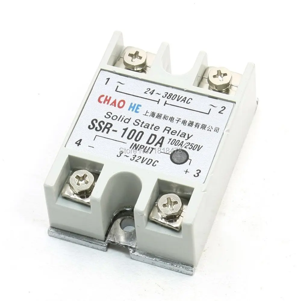 

SSR-100DA контроль температуры AC 24 V-380 V Выход твердотельные реле 100A SSR100DA