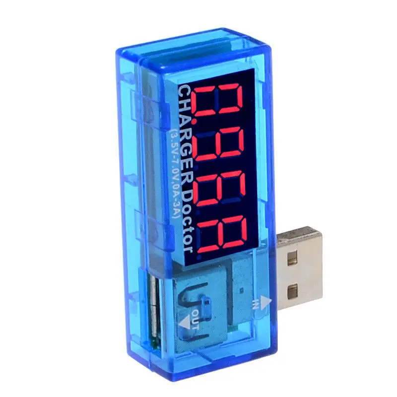 2000X силовой Амперметр детектор цифровой вольтметр USB тестер напряжение тока