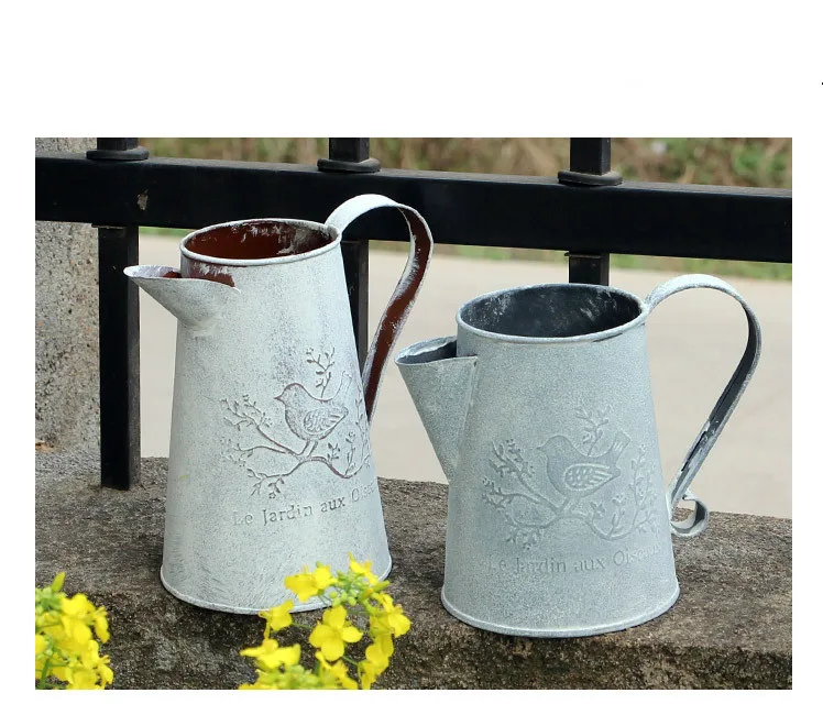 

1 шт. Zakka, горшок для полива домашнего садоводства, металлические украшения, жестяная ваза для цветов, JL 005