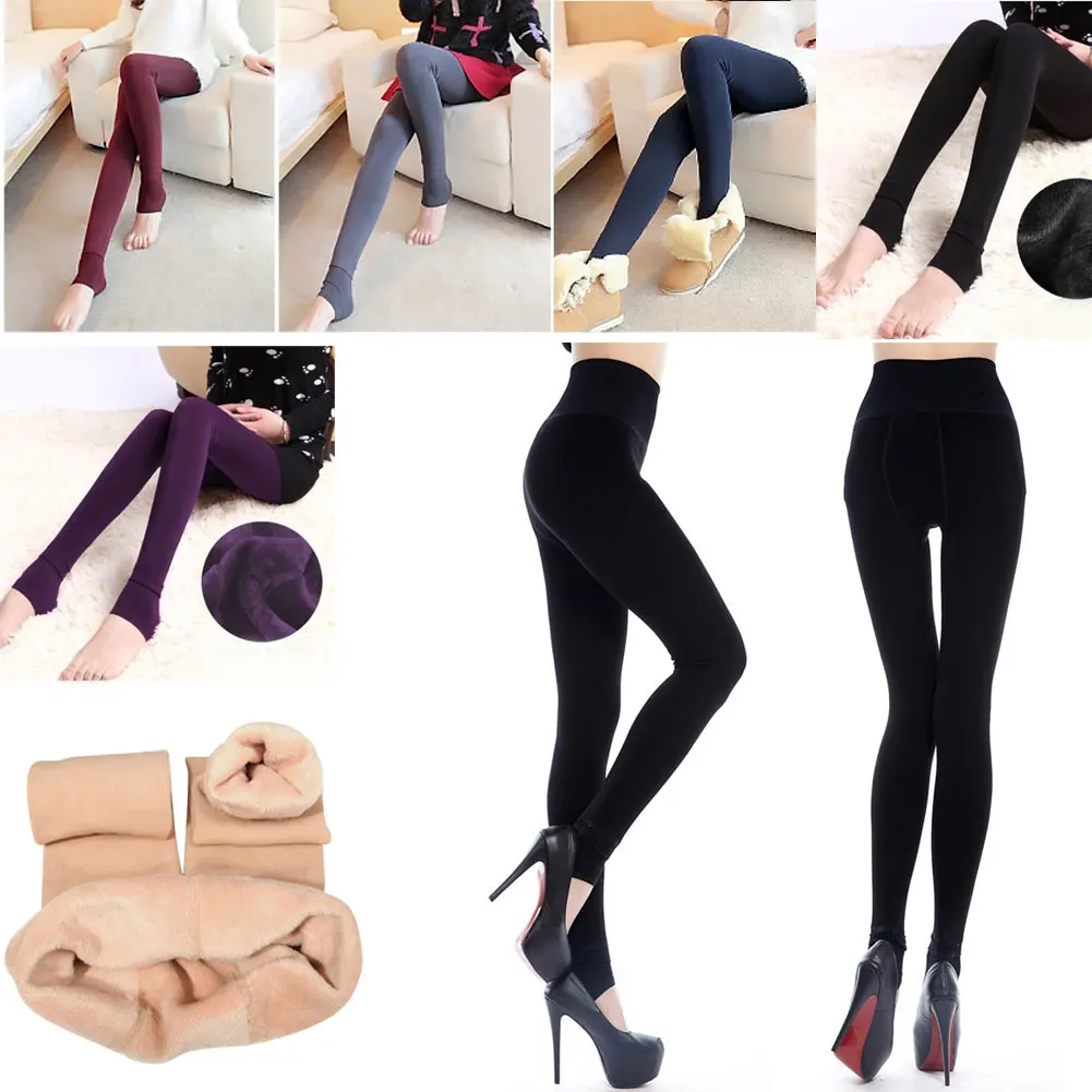 2018 Новые Осенние Теплые женские леггинсы Вельветовая с завышенной талией теплые