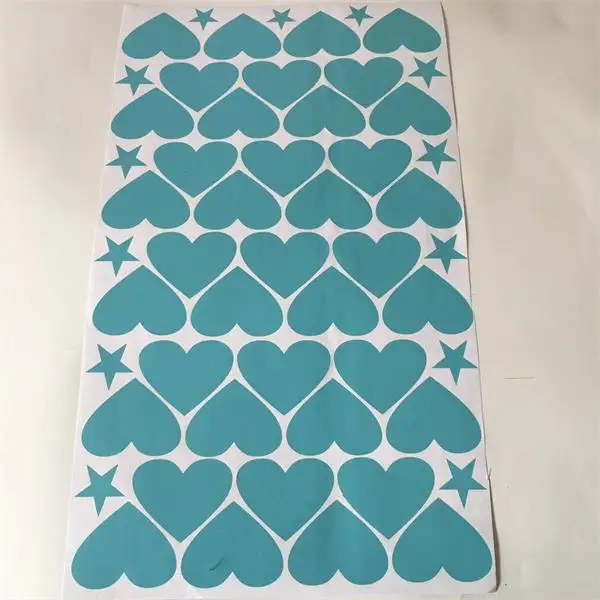 Light Blue Мультфильм маленький стикер на стену в форме сердца для детей детские комнаты обои шкаф холодильник украшение самоклеющиеся виниловые наклейки на стены - Цвет: Light Blue