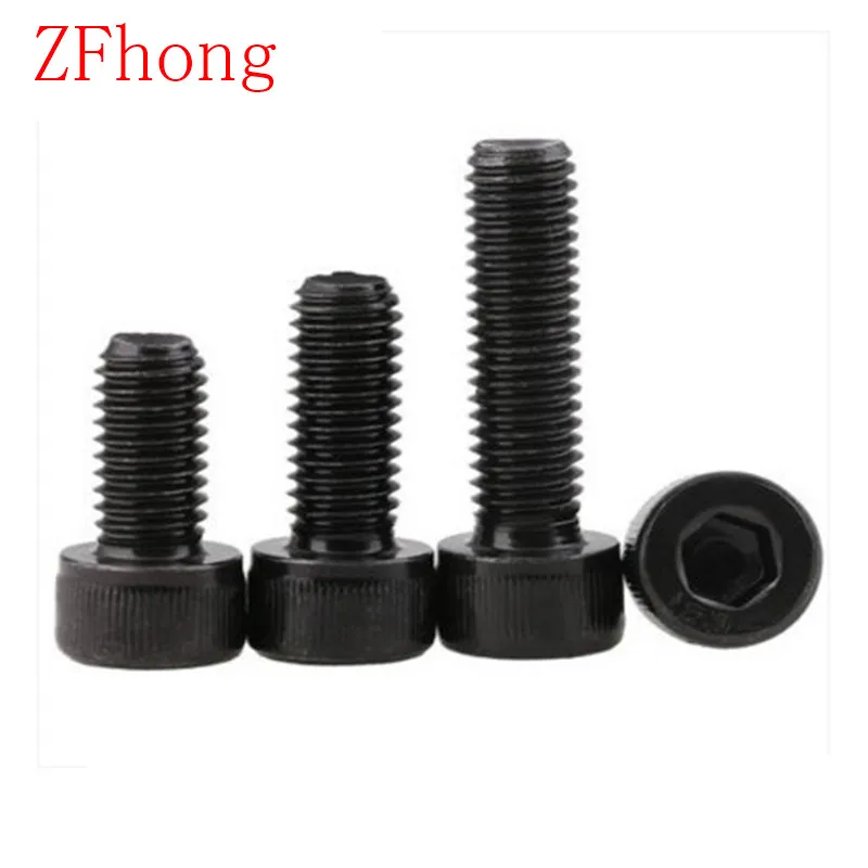 

10pcs DIN912 steel with black m6*10/12/16/20/25/30/35/40 left thread Hexagon Socket Head Cap Screws