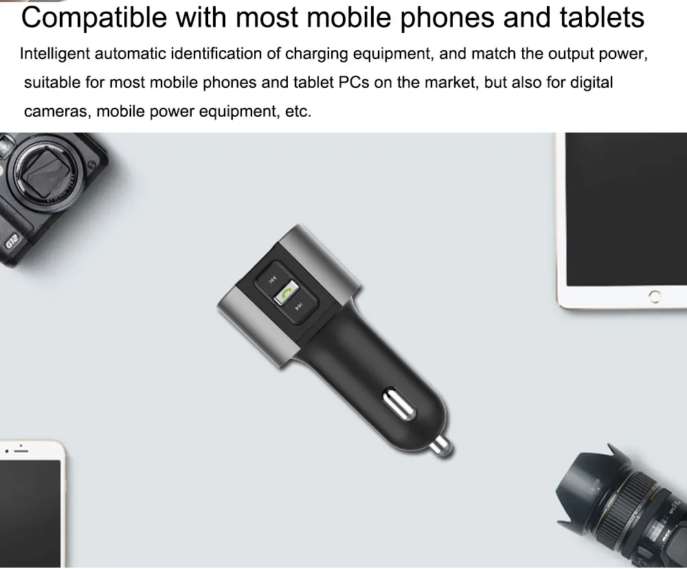 Автомобильный mp3 плеер Bluetooth Handsfree Kit fm-передатчик прикуриватель двойной usb Зарядка батарея Обнаружение напряжения U диск Play