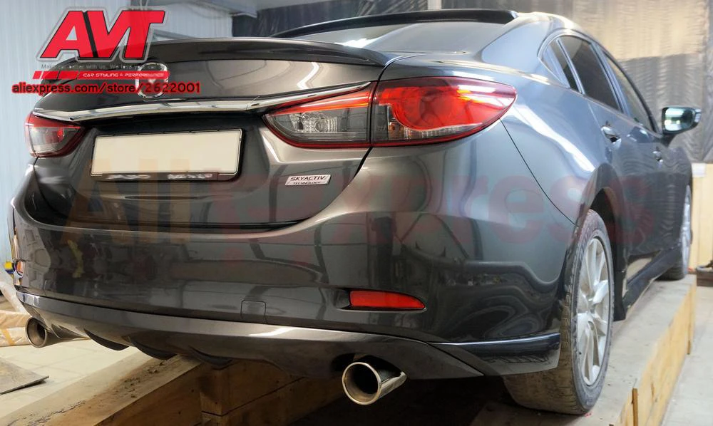 Диффузор для Mazda 6 Gj 2012 2013 2014 2015 накладка на задний бампер из пластика АБС защитные