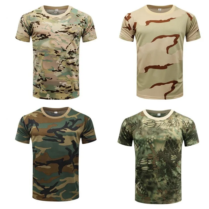 

Pro Camouflage Hiking Fishinig T Shirt Summer Coolmax Breathable Sports Tops Quick Dry O Neck Short Sleeve T Shirt