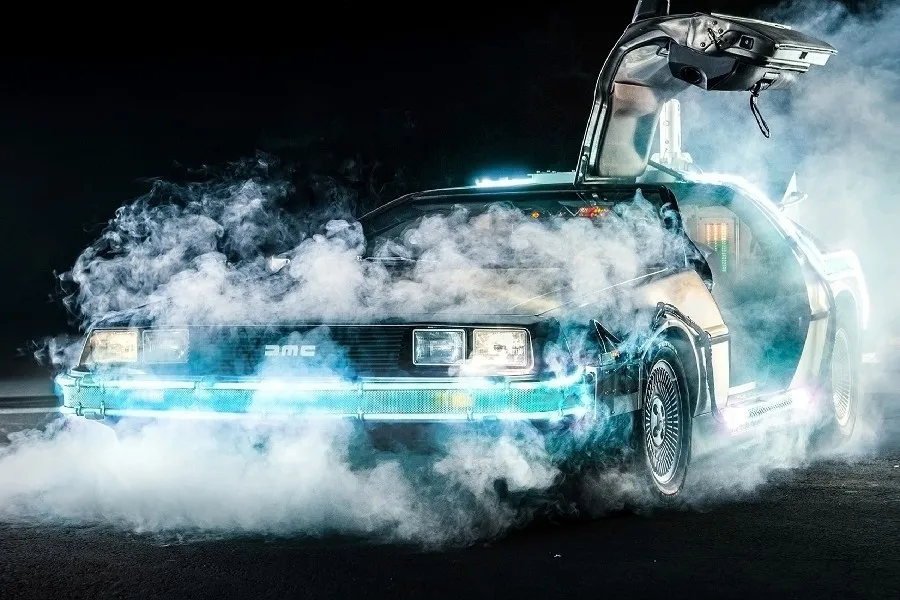 Назад в будущее DeLorean суперкар время путешествия 2 Кино плакаты шелковая ткань