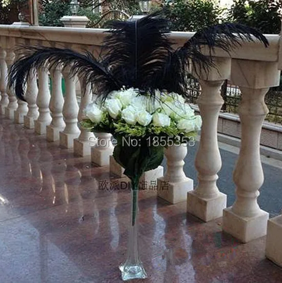 50 красный страус перья 26 - 28 inches / 65 70 см украшение Естественная перо свадьба фокус