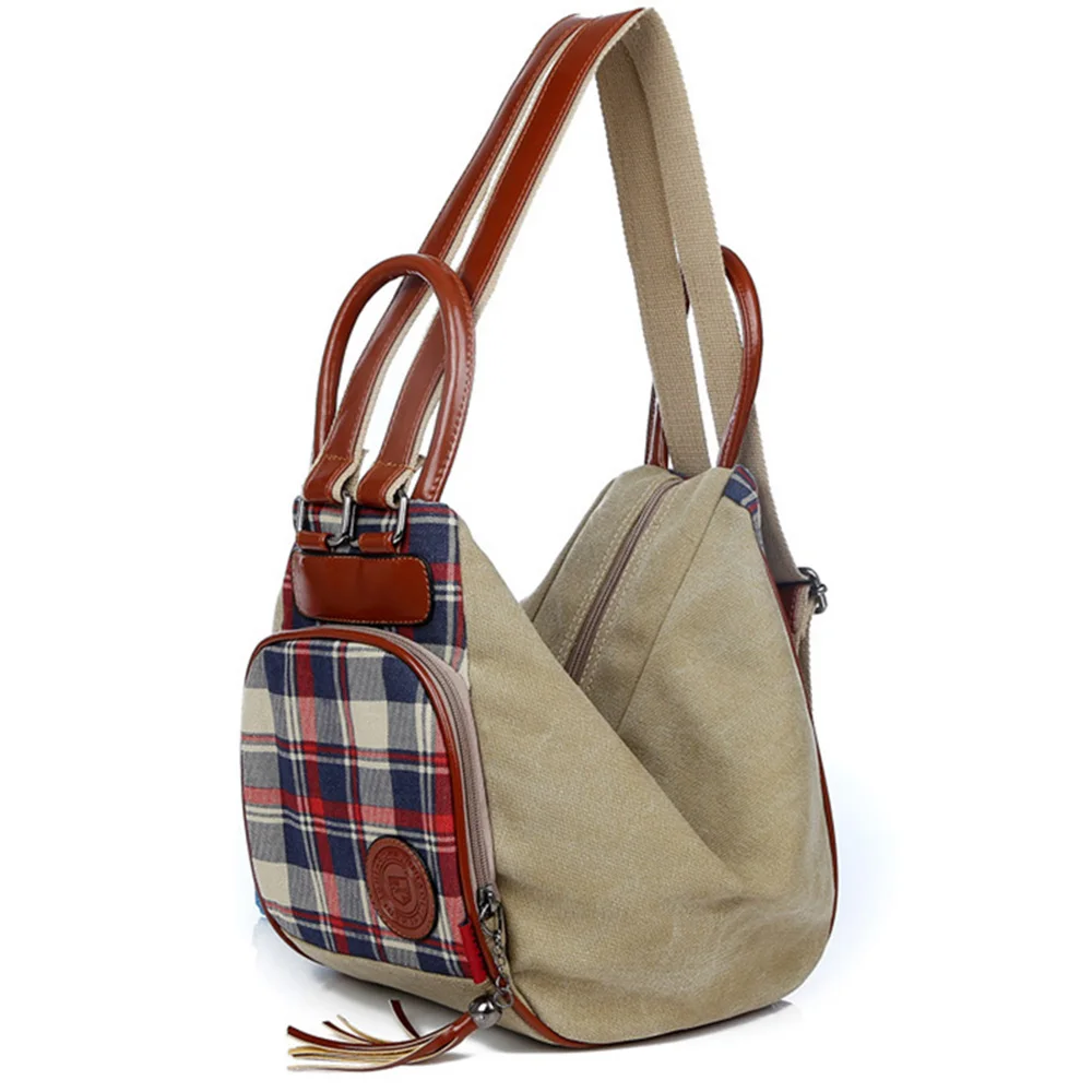 ORIS модные женские туфли сумки повседневные парусиновые плед одного плеча сумка