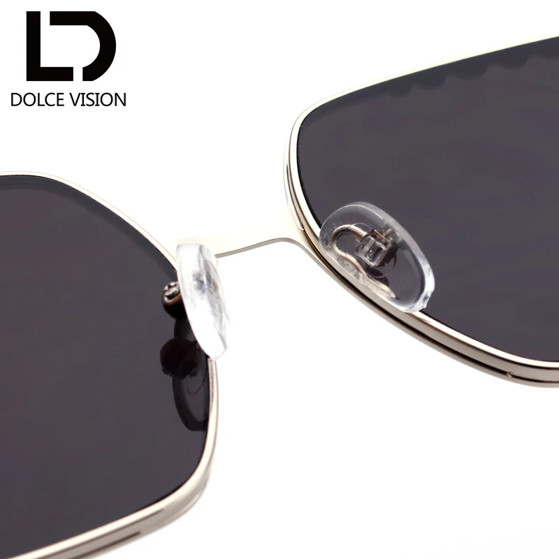 Женские солнцезащитные очки с квадратным градиентом Золотистая оправа