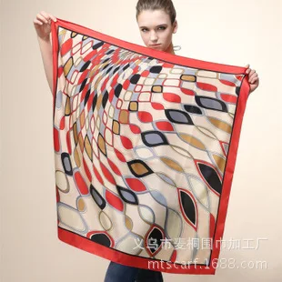 Женский шарф из чистого шелка большой квадратный 90*90 см|square scarf|large square scarvesscarf style |