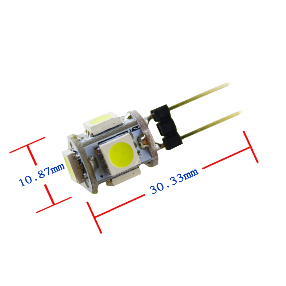 10 шт Белый G4 5 SMD 5050 12 в ПОСТОЯННОГО ТОКА В КОЛЕСАХ Морской Лодка Camper Лампа Лампы |
