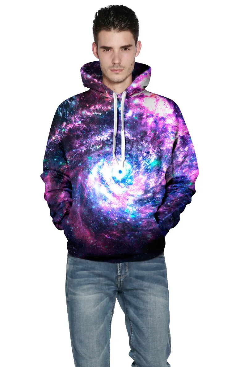 

Punk New Arrival Purple Eddy 3d Digital Printed Hooded Sweatershirts Cotton Long Sleeve Female Hoodie Loose Pullover S L Size
