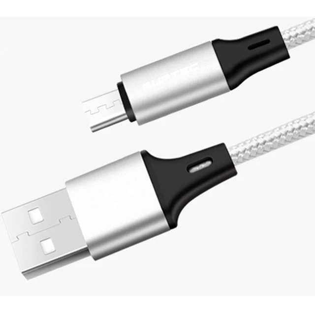 Suptec 2.4A Micro USB кабель для быстрой зарядки Кабель Microusb для samsung Xiaomi Redmi Note 5 Android мобильный телефон провод шнур - Цвет: Silver