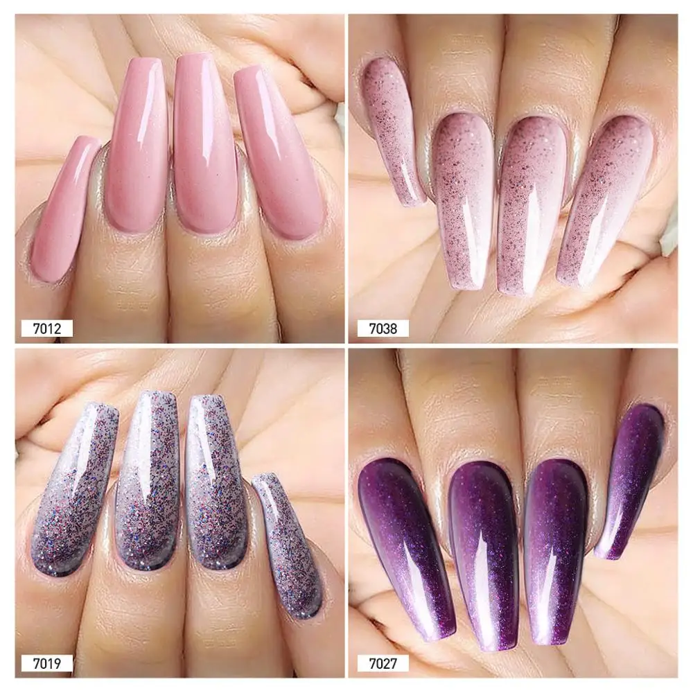 Лазурная красота 6 шт./партия Блестящий цветной УФ гель для ногтей Полупостоянный