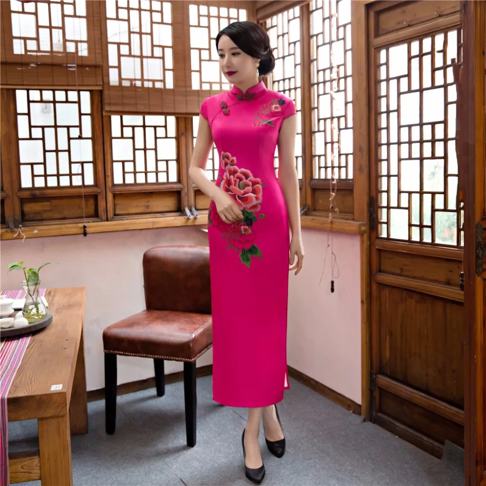 Шанхай история китайская Невеста Qipao длинное китайское стильное платье Кружева традиционный ченсам китайское платье восточное платье 3 цвета