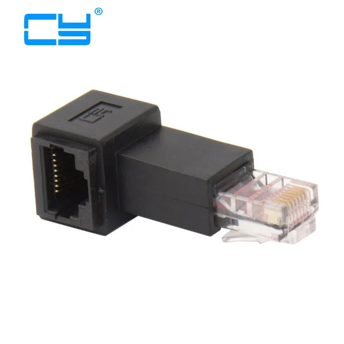 Правый угловой 90 градусов 8P8C FTP STP UTP Cat 5e папа мама Lan Ethernet Сетевой удлинитель