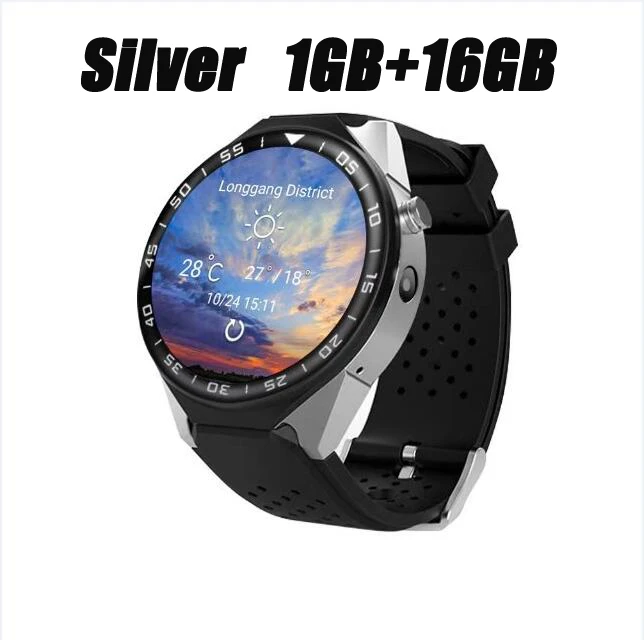 Silver 1GB 16GB Смарт-часы RUIJIE S99C Android 5,1, Bluetooth, 3g, wifi, gps, sim-карта, сердечный ритм, умные часы с камерой МП, 1 ГБ, 16 ГБ, VS KW88 - Цвет: Silver 1GB 16GB