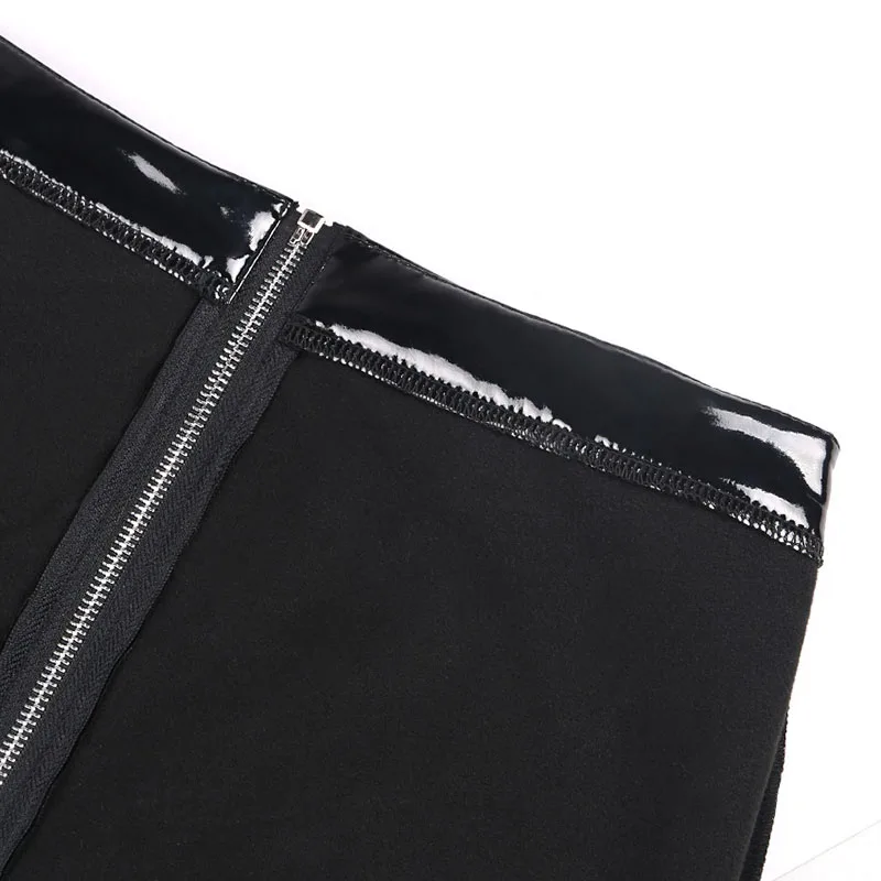 Женские сексуальные блестящие леггинсы из искусственной кожи с молнией сзади, штаны из искусственной кожи с эффектом пуш-ап, латексные резиновые штаны, черные, красные тонкие джеггинсы