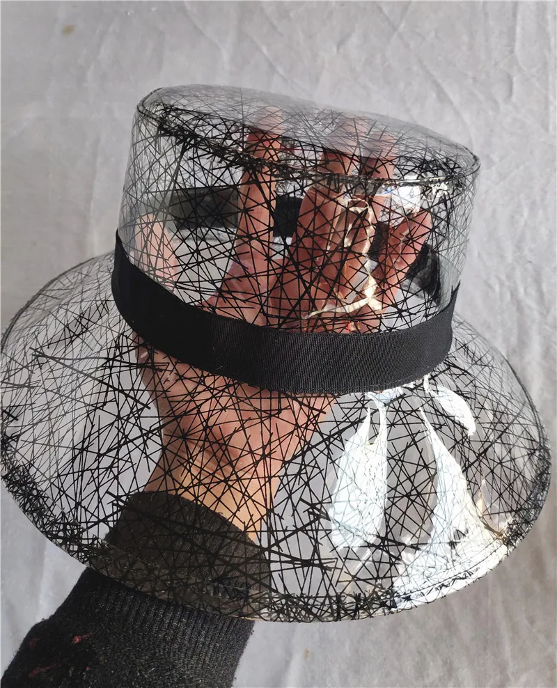 Твердые прозрачные женские ведра шапки для девочек Gorras дамы ПВХ Пляж Солнцезащитный козырек водонепроницаемый дождь шляпа пластик с широкими полями шапки