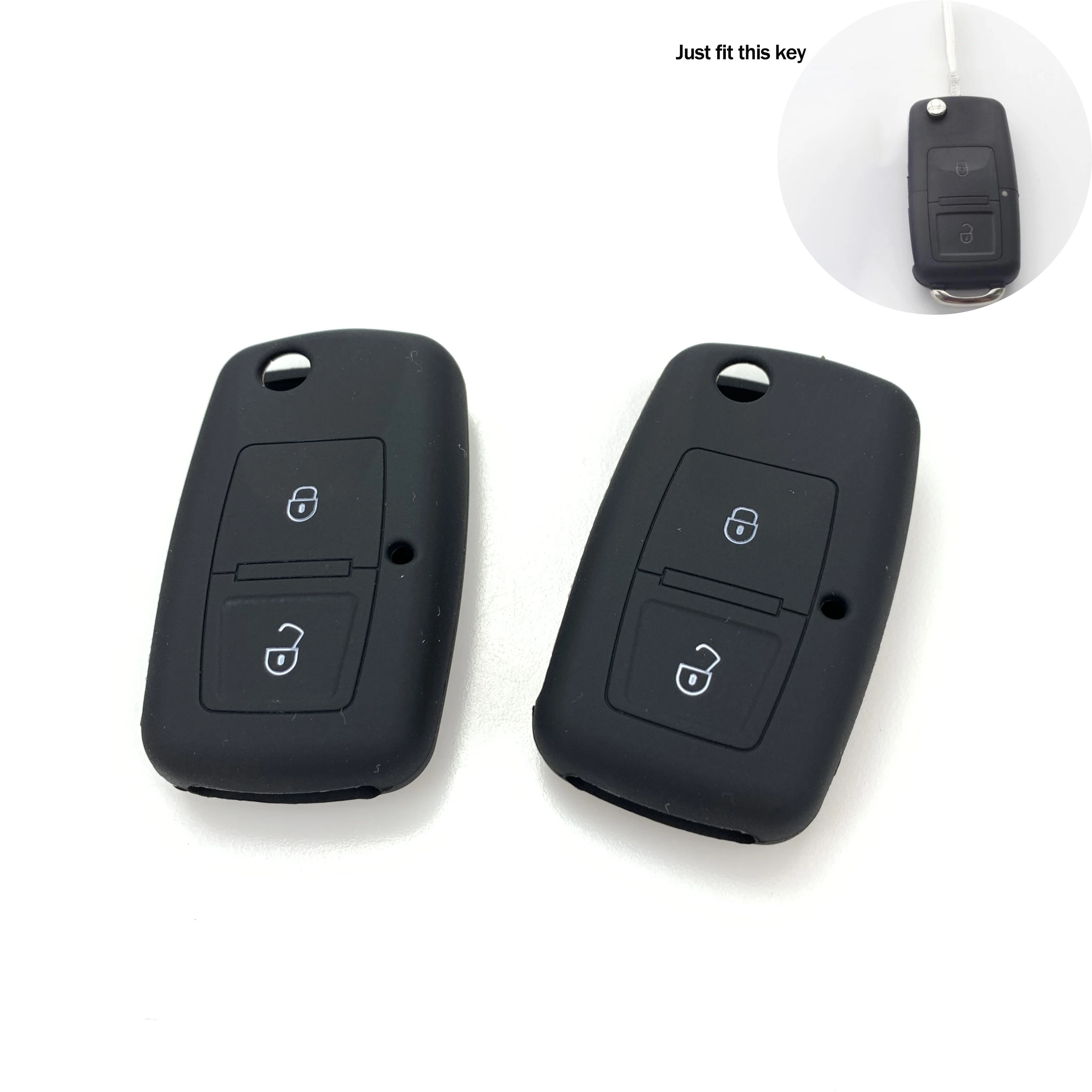 2 кнопки силиконовый Флип резиновый автомобильный ключ чехол для Volkswagen Amarok Polo Golf 5