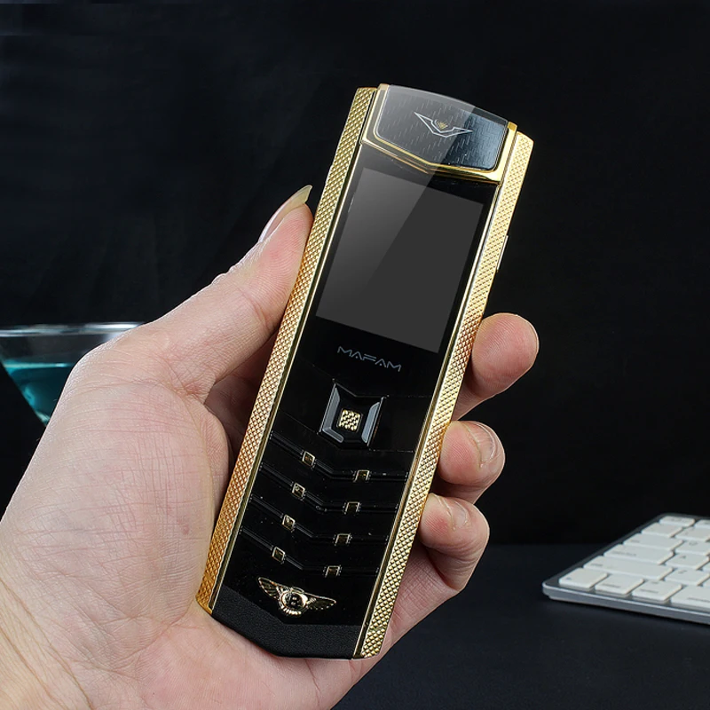 K9 нержавеющего металла натуральная кожа Корпус невидимым ключ Камера Dual Sim карты