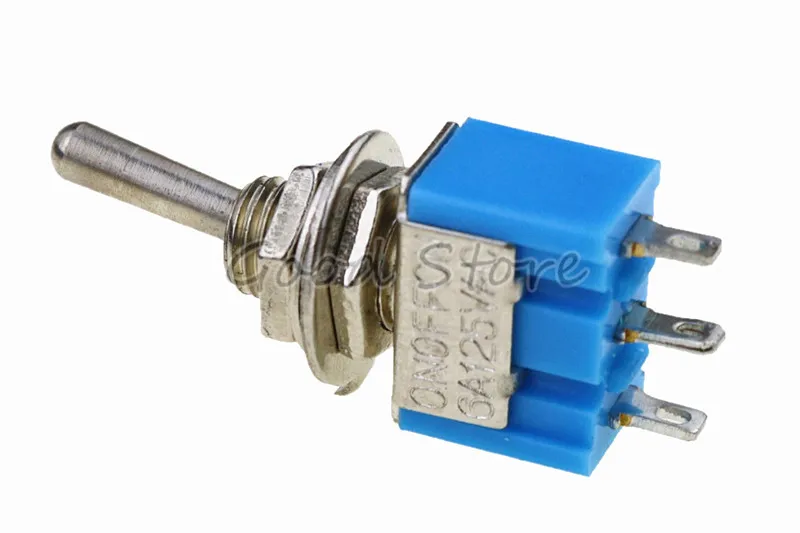 10 шт. ВКЛ ВЫКЛ светильник синий 3Pin 3 положения фиксация MTS 103 AC 125V/6A 250V/3A кнопка