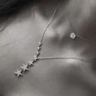 Ожерелья и подвески с фианитами в форме звезды, ожерелье Y-образной формы для женщин, длинная цепочка, Трендовое ожерелье, чокеры, ювелирные изделия, бижутерия для женщин