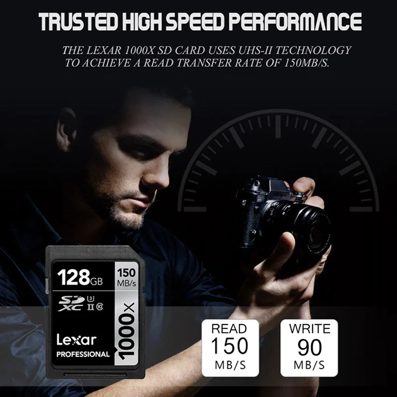 Lexar sd карта 32 GB 633x 1000x U3 Class10 128 Гб памяти UHS I C10 64 интеллектуальный контроллер с DVD