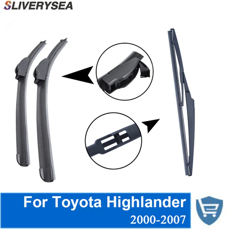 SLIVERYSEA Передняя и задняя Щетка стеклоочистителя Без Рычага для Toyota Highlander 2000 2007