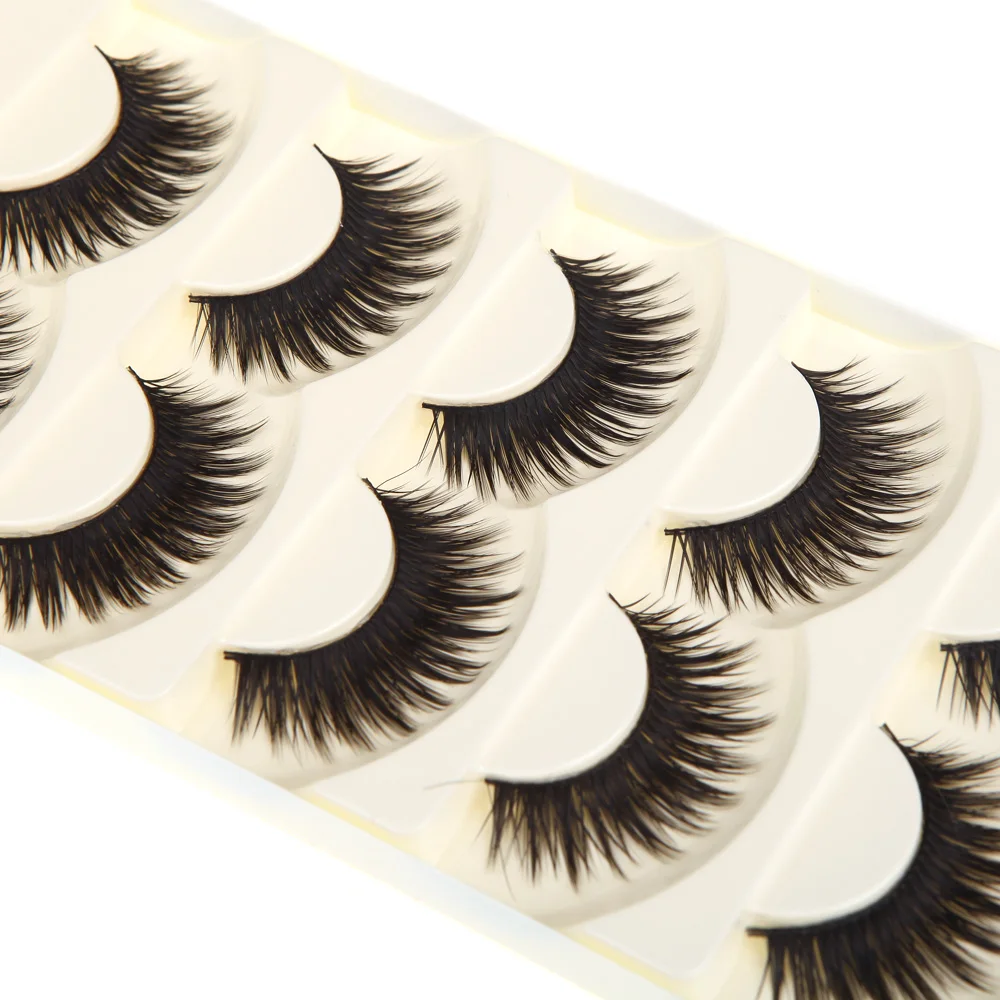 5 пар Толстые Накладные ресницы для макияжа глаз длинные черные натуральные