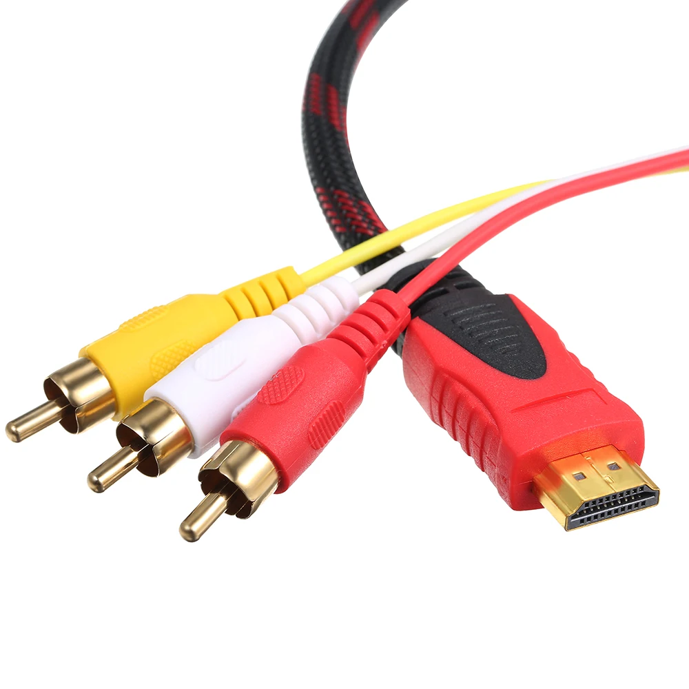 HD RCA аудио видео кабель к 3 папа AV провод шнур DV MP4 конвертер 1 5 м | Компьютеры и офис