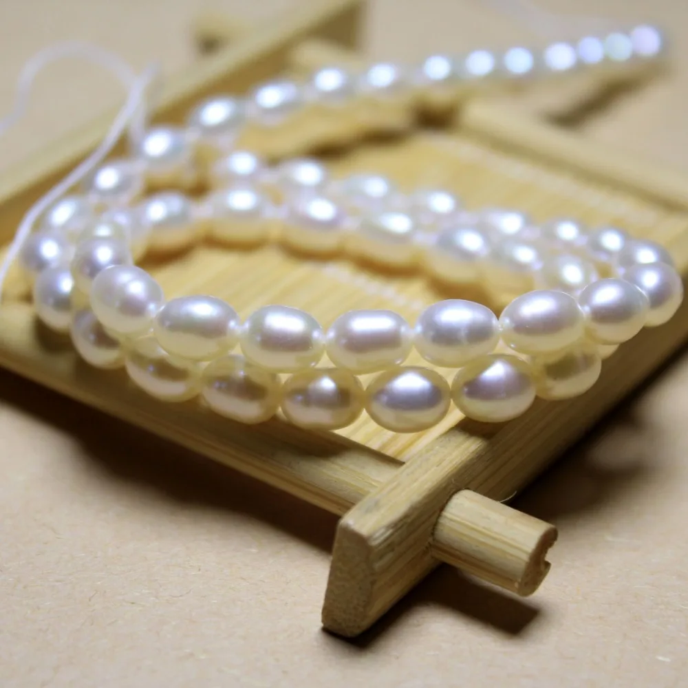 Жемчужные шарики в Форме Натурального Риса 6*8 мм для самостоятельного