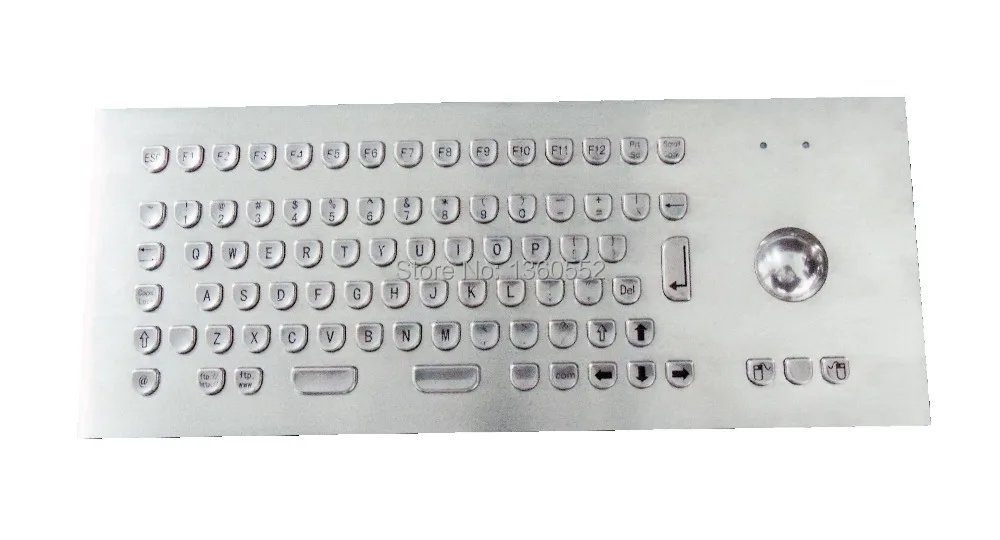 Металлическая клавиатура из нержавеющей стали с креплением на панели