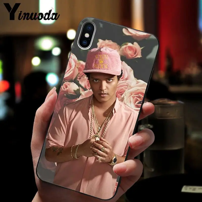 Yinuoda Бруно Марс умный чехол черный мягкий для телефона iPhone X XS MAX 6 6s 7 7plus 8 8Plus 5 5S SE XR |