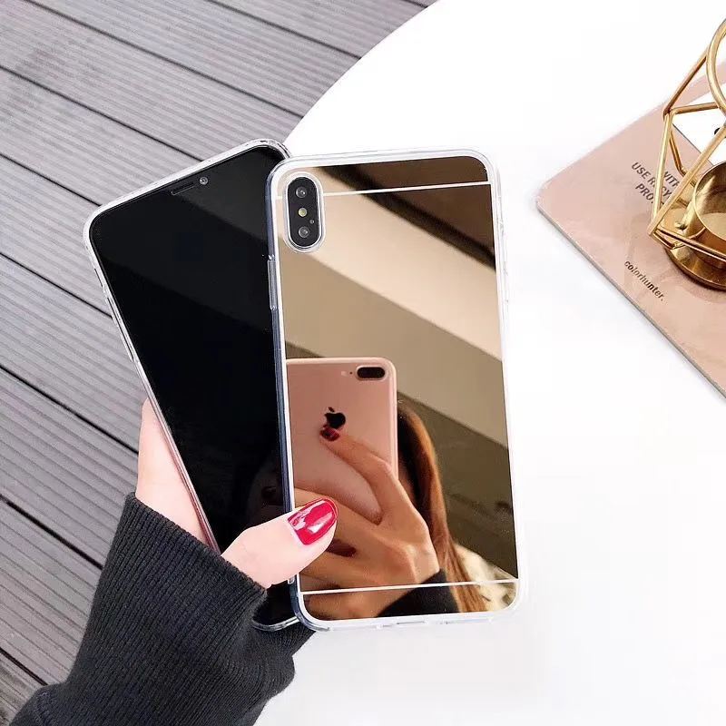 Чехол TRISEOLY для Samsung Galaxy A7 2018 роскошная задняя крышка с зеркалом из розового золота