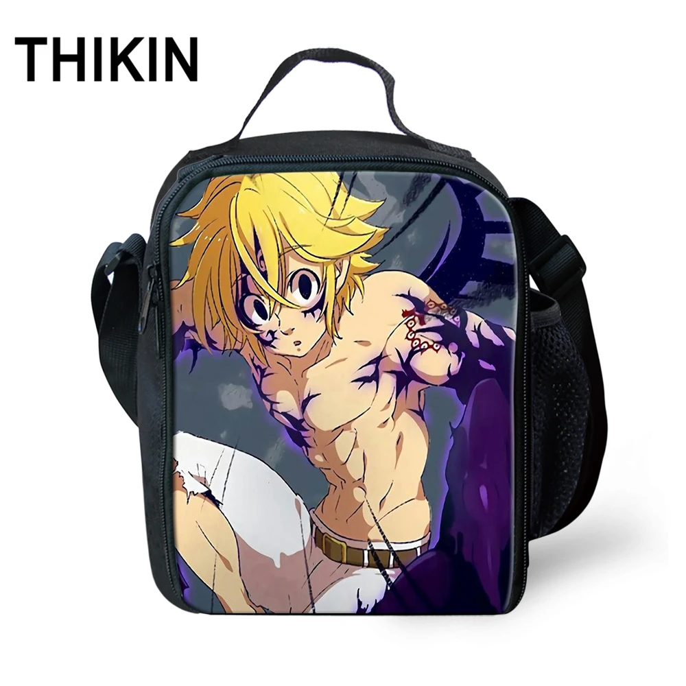 ALZ1128G Комплект школьных сумок THIKIN Seven Deadly Sins для мальчиков и девочек, детский школьный рюкзак с аниме, 3 предмета, Nanatsu No Taizai melidas Elizabeth - Цвет: ALZ1128G