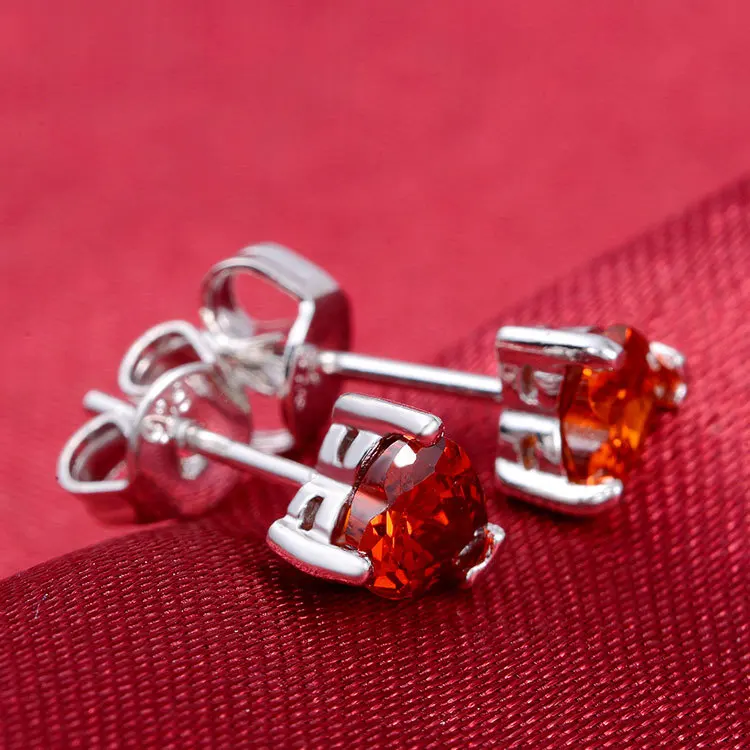 Серьги гвоздики из стерлингового серебра 925 пробы серьги для девочек модные